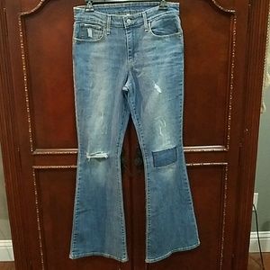 Wide leg denium jeans
